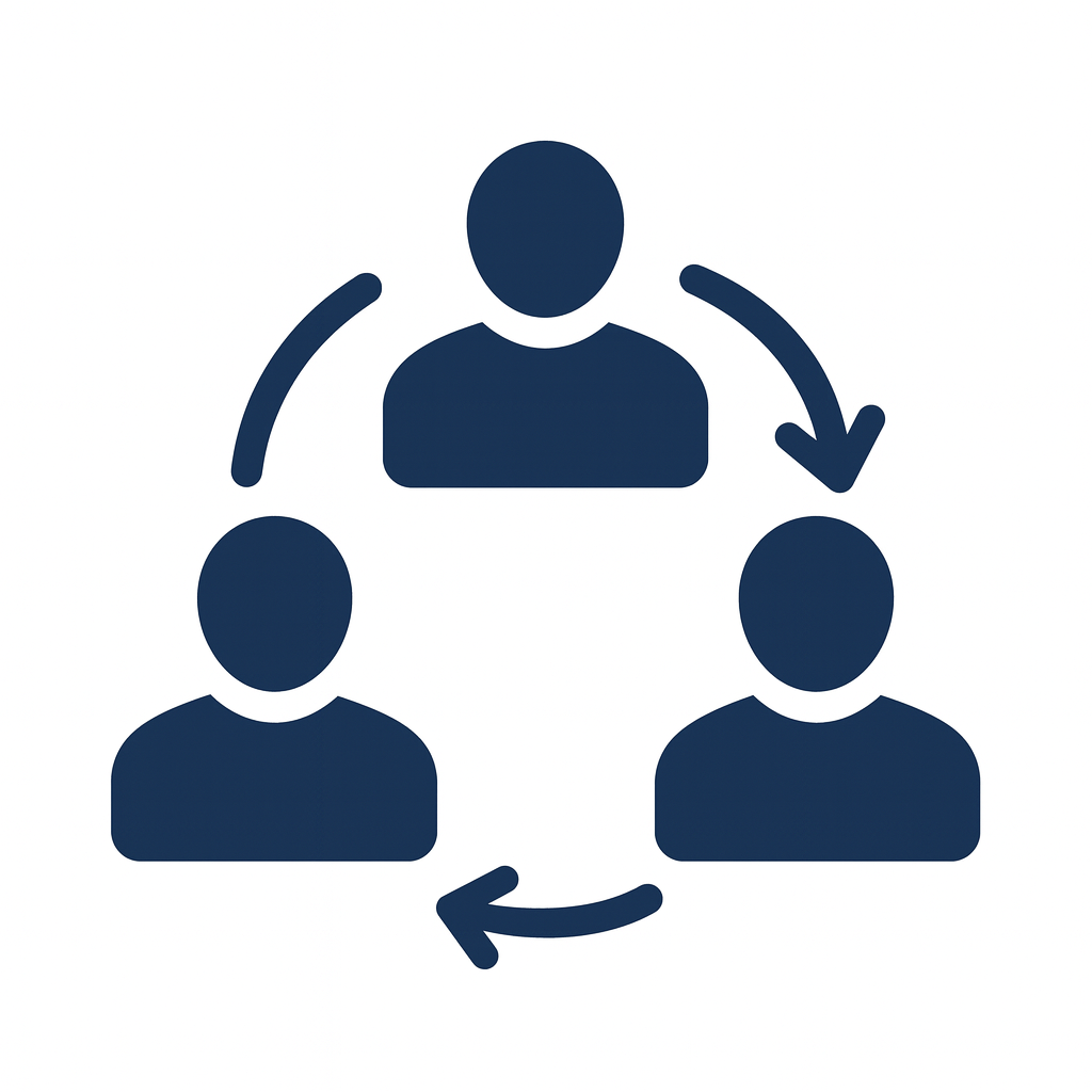 Imagen visual con dibujos de comunicación con personas